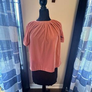Old Navy, small velvety shirt fall color desert rose soft and sexy